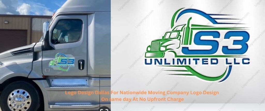 Moving and trucking company logo on a truck