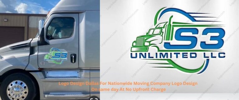 Moving and trucking company logo on a truck